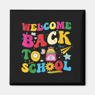 Aimant Retro Bienvenue À L'École Appréciation Des Enseign