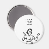 Aimant Retro Busy Housewoman (Recto/Verso)