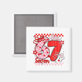 Aimant Retro Checkered Valentine Six Seven Meme 67 Viral  (Recto/Verso)