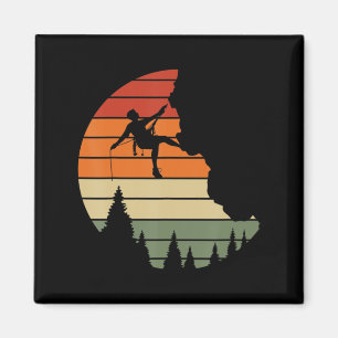 Aimant Retro Cliff Rock Escalade Mountain Climber Mountai