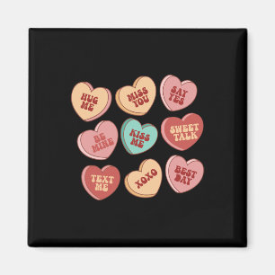 Aimant Rétro Cœur de Bonbon Ambiance de la Saint-Valentin
