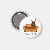 Aimant Retro Comic Toon Lazy Slug (Recto/Verso)