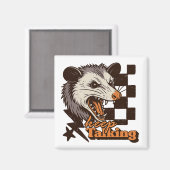 Aimant Retro Continue Talking Feral Possum : Animal sauva (Recto/Verso)