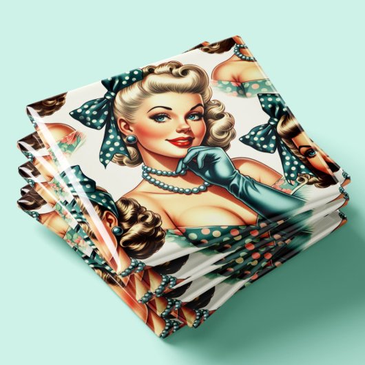 Aimant Retro Cute Classic Pinup