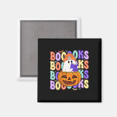 Aimant Retro Cute Ghost Enseignant Halloween Librairie Li (Recto/Verso)