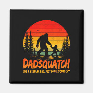 Aimant Rétro dadsquatch comme un papa régulier bigfoot pa