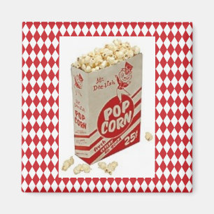 Aimant Retro du milieu du siècle 1950 M. Delish Popcorn M
