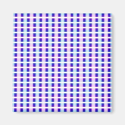 Aimant rétro électrique rayé bleu & violet (Devant)