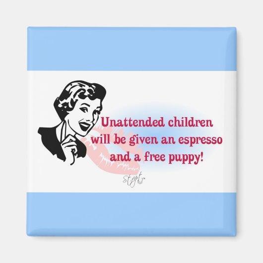 AIMANT RETRO ENFANTS NON ASSISTÉS (Devant)