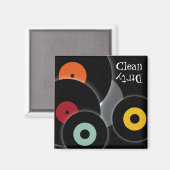 Aimant Retro Enregistrements Nettoyage / Lave-vaisselle s (Recto/Verso)