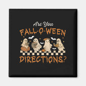Aimant Retro Êtes-Vous Tombé O Ween Directions Enseignant (Devant)