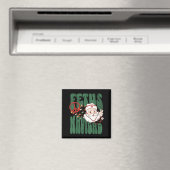 Aimant Retro Fetus Navidad Santa Claus Christmas Obgyn Nu (In Situ (Lave-vaisselle))