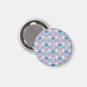 Aimant Retro Floral Series Blanc (Recto/Verso)