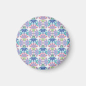 Aimant Retro Floral Series Blanc (Devant)