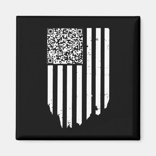 Aimant Retro Funny Qr Trump Code de danse (Devant)
