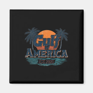Aimant Rétro golfe des États-Unis d'Amérique 2025 Drapeau