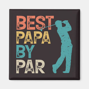 Aimant Retro Golfer - Best Papa By Par