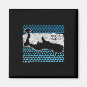 Aimant Retro Grand Cayman Îles Beach Croisière S (Devant)