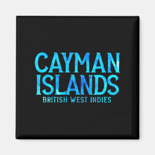 Aimant Rétro Grand Cayman Islands Bwi Texte Coloré Hommes