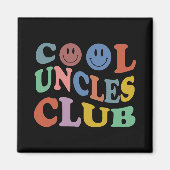 Aimant Retro Groovy Cool Uncles Club Smile Face Funny New (Devant)