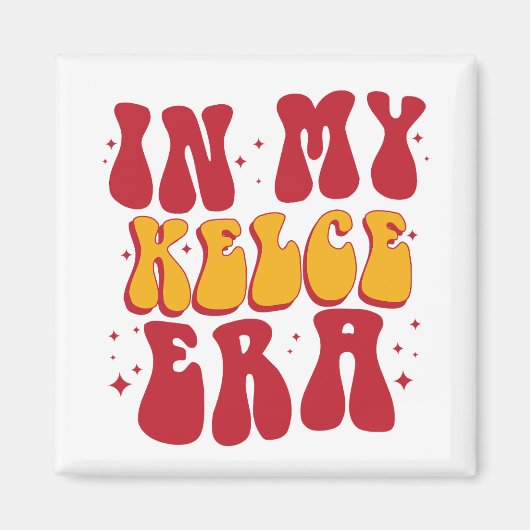 Aimant Rétro Groovy Dans Mon Ère Kelce  (Devant)