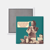 Aimant Retro Grotte de famille - Recette de gâteau de tem (Recto/Verso)
