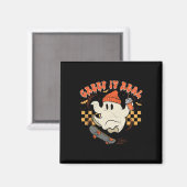 Aimant Retro Halloween Creep It Real Ghost Boy Fall Seaso (Recto/Verso)