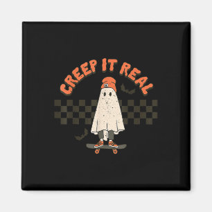 Aimant Retro Halloween Creep it real Ghost Boy Fall Seaso