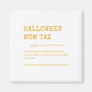Aimant Retro Halloween Maman Définition D'Impôt Tricoter