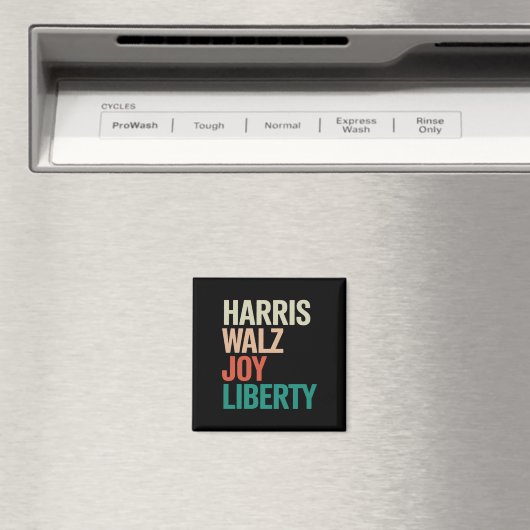 Aimant Retro Harris Waltz 2024 Harris Walz Joy Liberty (In Situ (Lave-vaisselle))