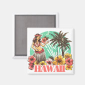 Aimant Retro Hawaii (Recto/Verso)