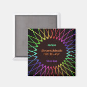 Aimant Rétro Hippie Psychedélique des Années 70 Mo (Recto/Verso)