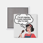 Aimant Retro Humour amusant de femme de ménage (Recto/Verso)