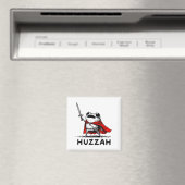 Aimant Retro Huzzah Frog Knight Funny Sword Meme Quote  (In Situ (Lave-vaisselle))