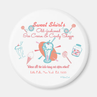 Aimant Rétro Ice Cream & Candy Shoppe