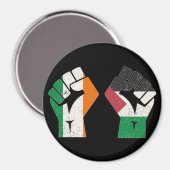 Aimant Rétro Irlande Palestine Solidarité Première révolu (Recto/Verso)