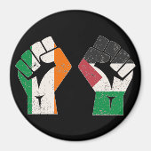 Aimant Rétro Irlande Palestine Solidarité Première révolu (Devant)
