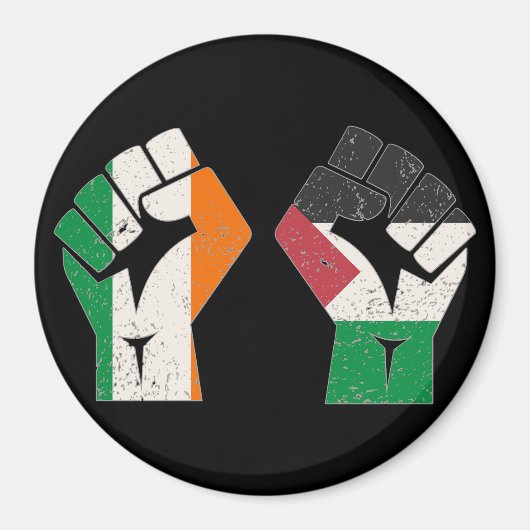 Aimant Rétro Irlande Palestine Solidarité Première révolu (Devant)