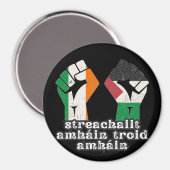 Aimant Rétro Irlande Palestine Solidarité Première révolu (Recto/Verso)