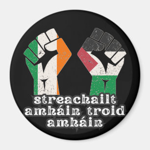 Aimant Rétro Irlande Palestine Solidarité Première révolu
