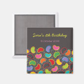 Aimant Retro Jellybeans Pop Kid's Birthday Save The Date (Recto/Verso)