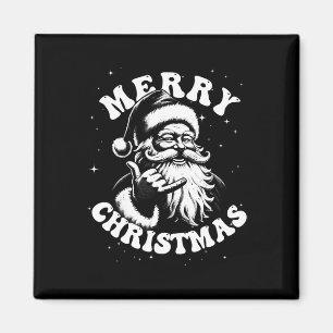 Aimant Retro Joyeux Noël Père Noël Shaka Surf hawaïen Sk