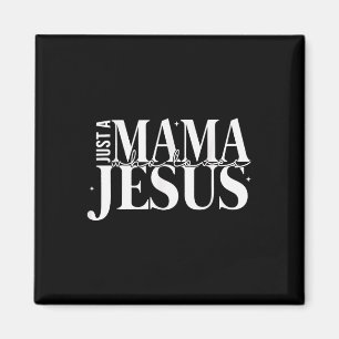 Aimant Rétro Juste Une Maman Qui Aime Jésus Mère Chrétien