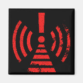Aimant Retro Keep Back Energy Warning Symbol (Devant)