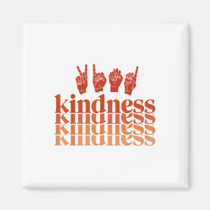 Aimant Rétro Kindness Sourde Sensibilisation Chemise Lang