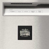 Aimant Rétro la dernière saison de baseball maman de base (In Situ (Lave-vaisselle))