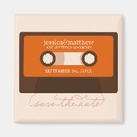 Rétro Mariage Mixtape Enregistrer la date