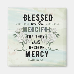 Aimant Rétro Matthieu 5:7 Verset biblique