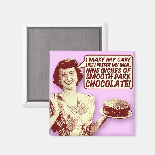 Aimant rétro ménager - Neuf pouces de chocolat (Recto/Verso)