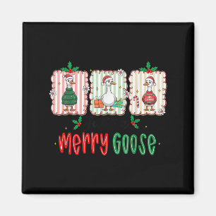 Aimant Rétro Mignon Goosmas Noël Drôle Juste Un Joyeux Al